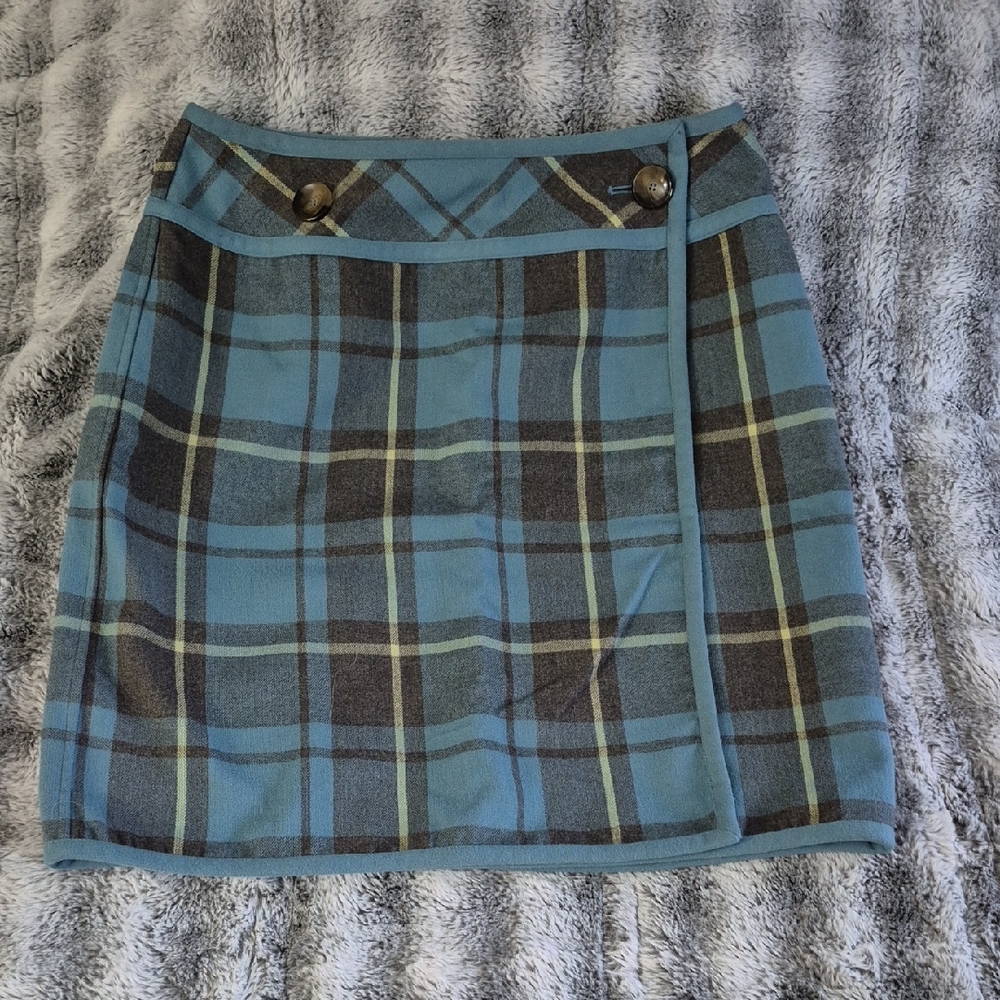 Nine & Co. 🖤 Blue Mini Wrap Skirt (496)